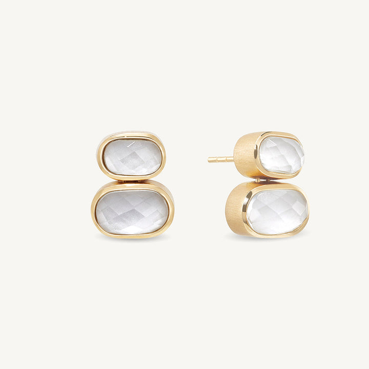 Mercer Double Gemstone Drop Earrings