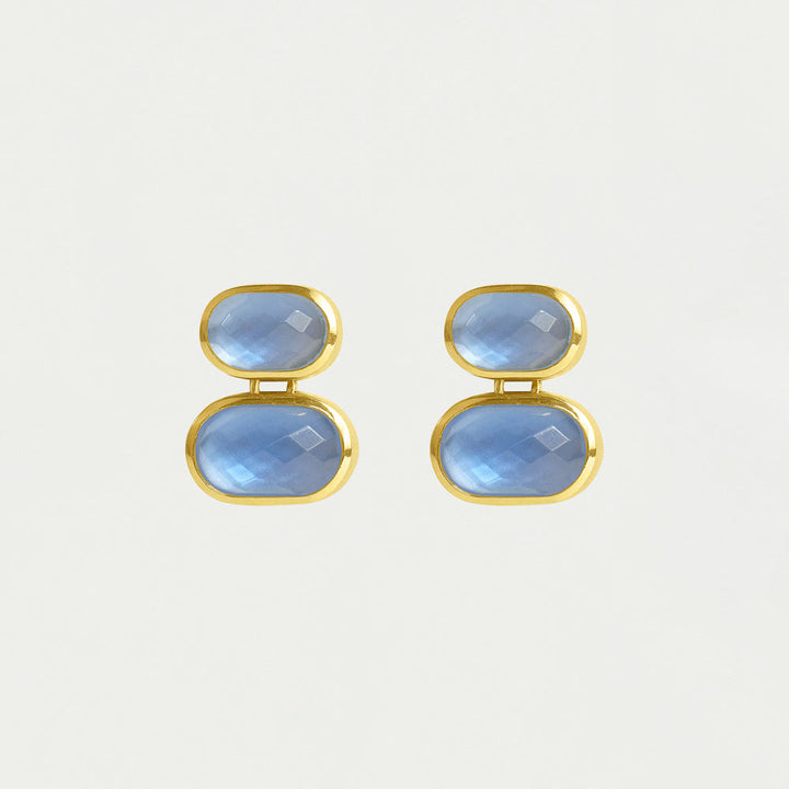 Mercer Double Gemstone Drop Earrings