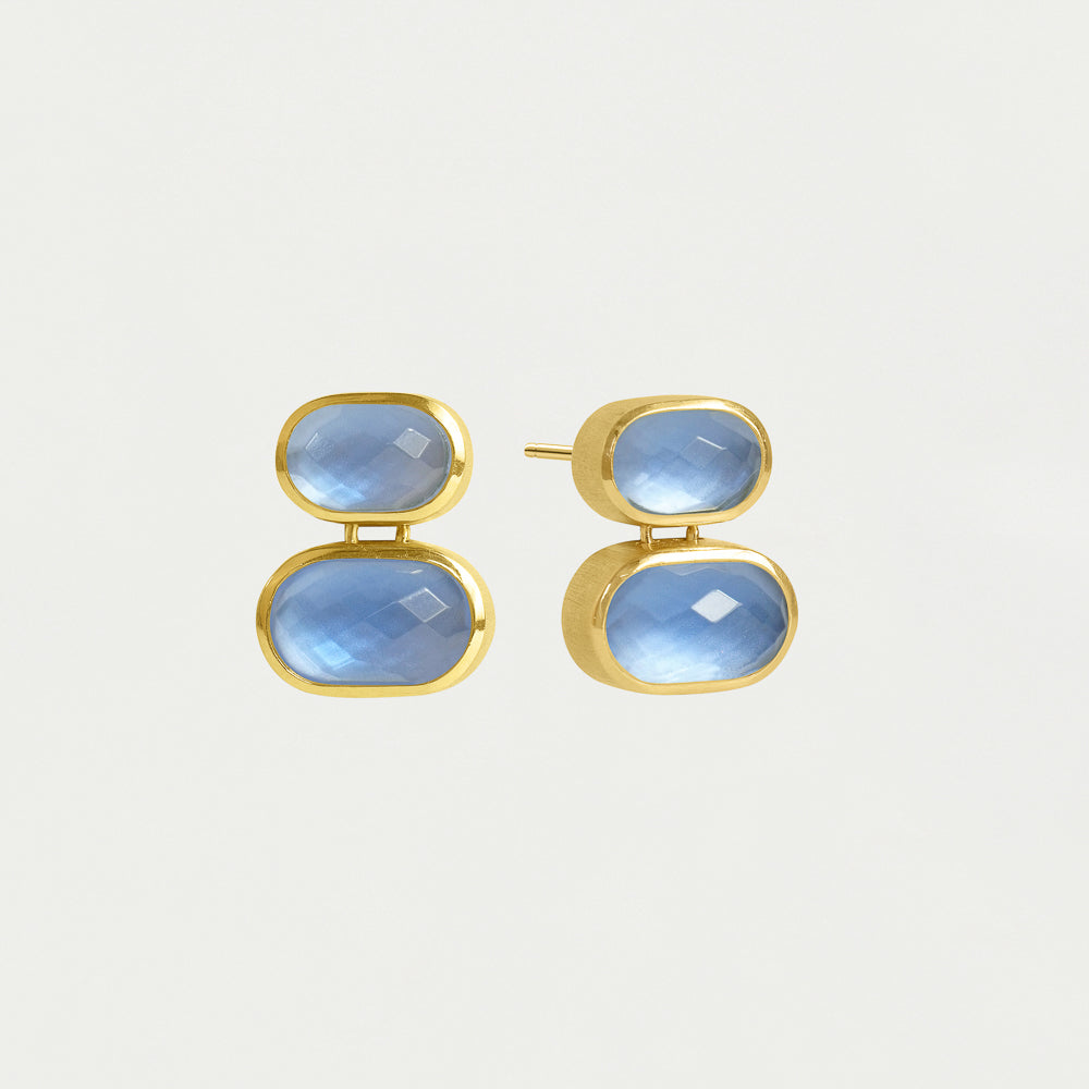Mercer Double Gemstone Drop Earrings
