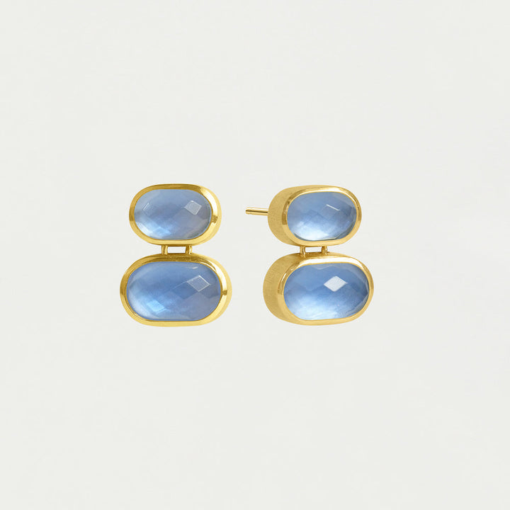 Mercer Double Gemstone Drop Earrings