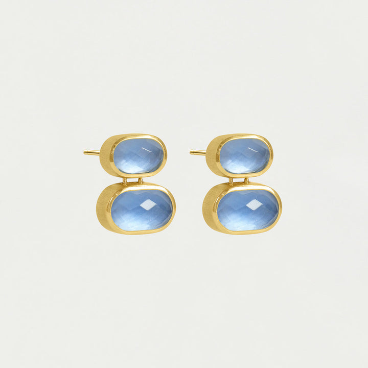 Mercer Double Gemstone Drop Earrings