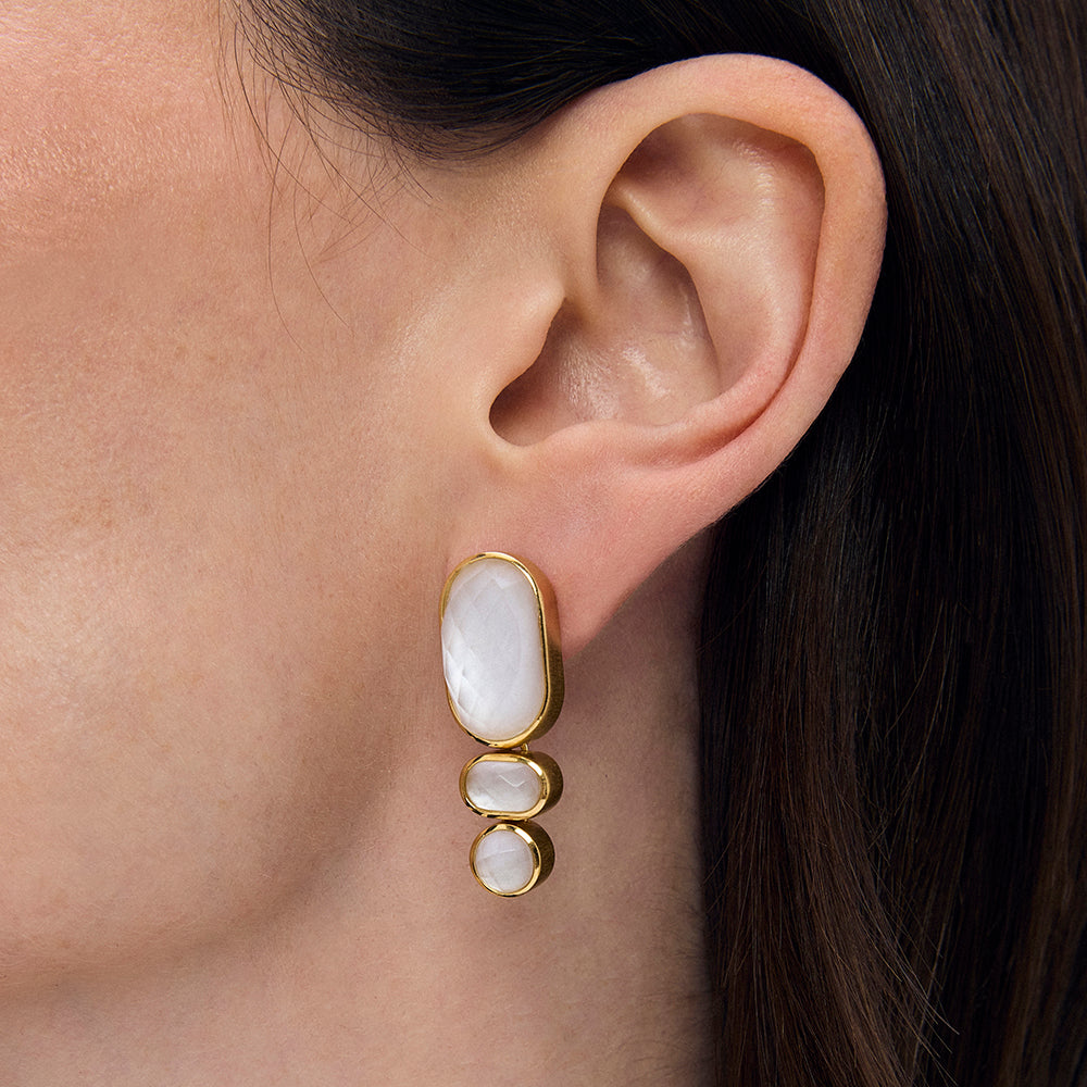 Mercer Gemstone Statement Drop Earrings