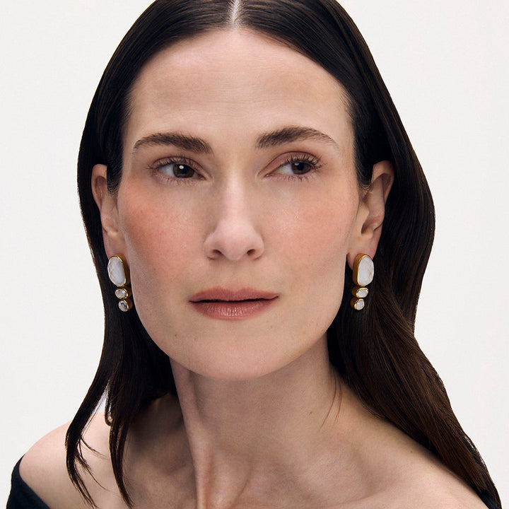 Mercer Gemstone Statement Drop Earrings