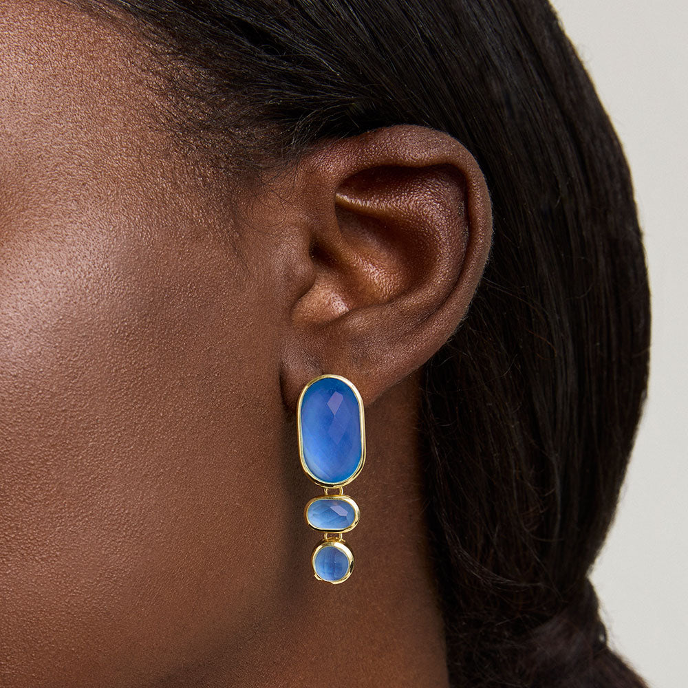 Mercer Gemstone Statement Drop Earrings