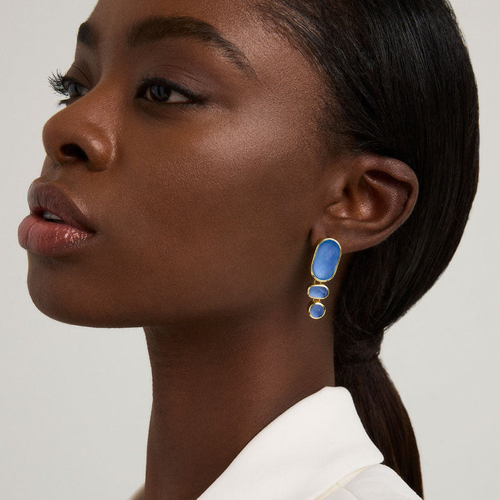 Mercer Gemstone Statement Drop Earrings