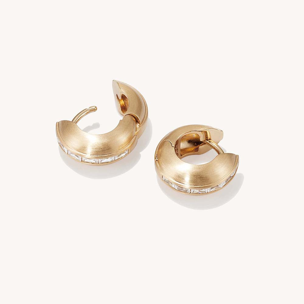Gemma Huggie Hoops