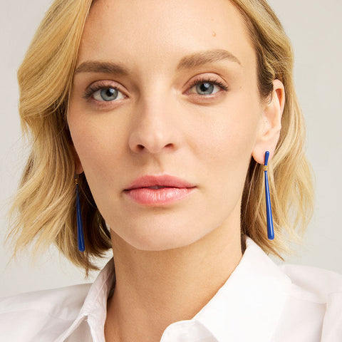 Reign Earrings - Gold / Classic Blue