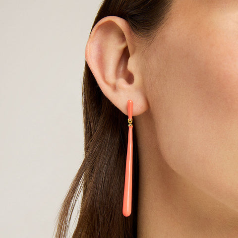 Reign Earrings - Gold / Fusion Coral