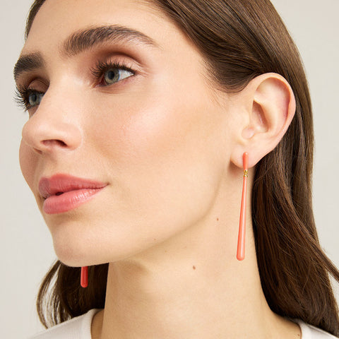 Reign Earrings - Gold / Fusion Coral