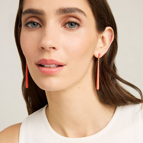 Reign Earrings - Gold / Fusion Coral