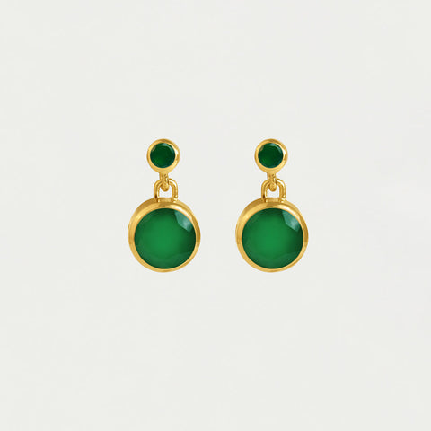 Signature Droplet - Gold / Green Onyx