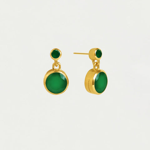 Signature Droplet - Gold / Green Onyx