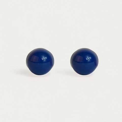 Dome Stud Earring - Gold / Classic Blue