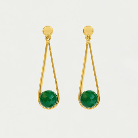 Mini Ipanema Earrings - Gold / Green Onyx