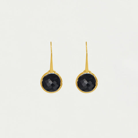 Ipanema Droplet Earrings - Gold / Black Onyx