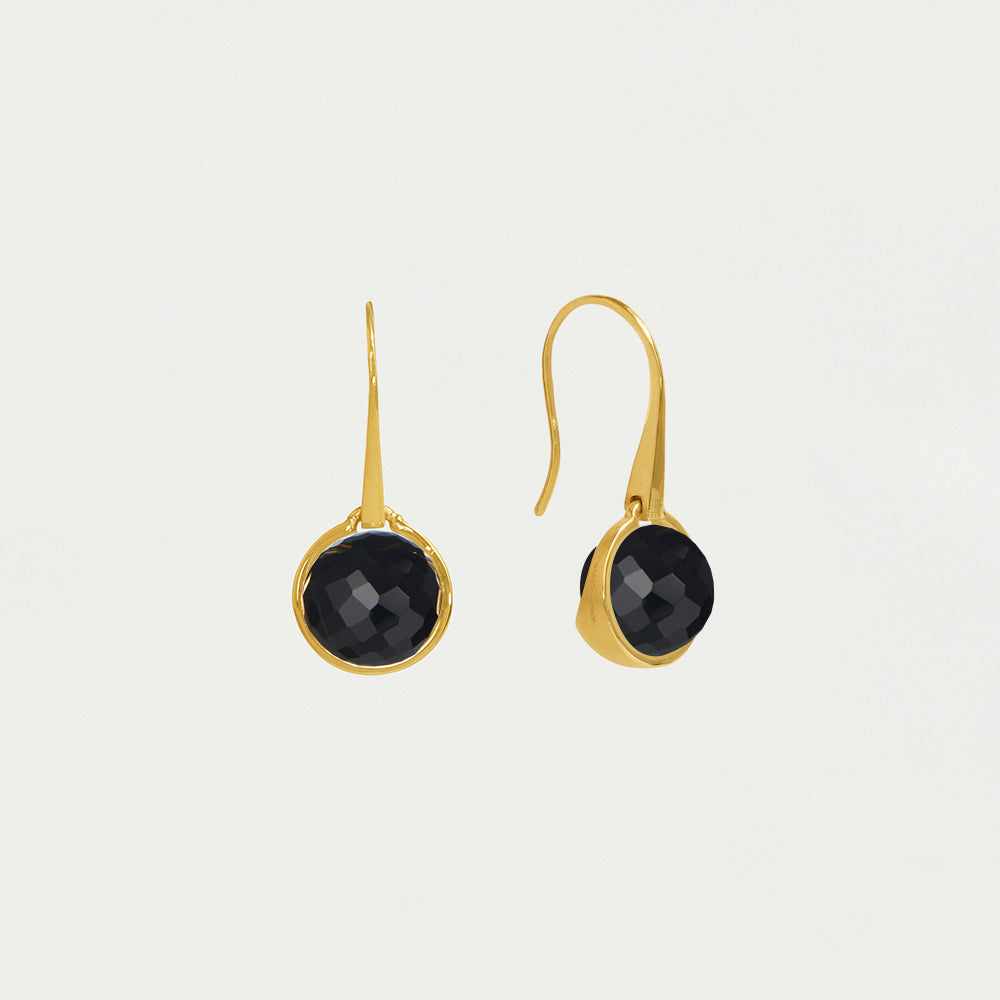 Ipanema Droplet Earrings - Gold / Black Onyx