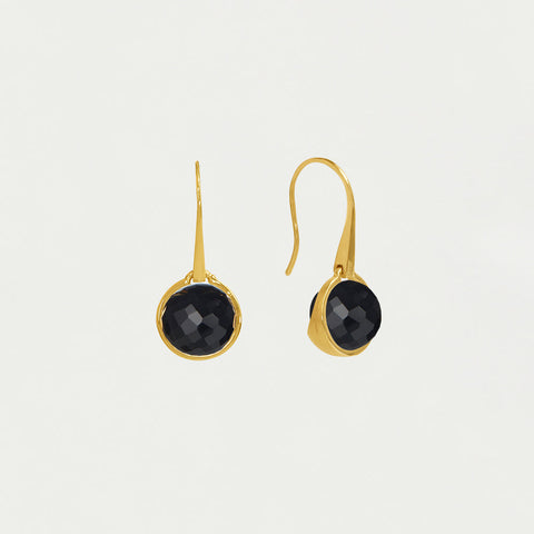 Ipanema Droplet Earrings - Gold / Black Onyx