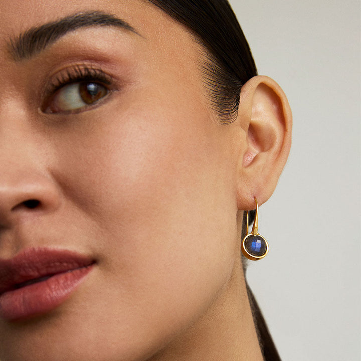 Ipanema Droplet Earrings - Gold / Labradorite