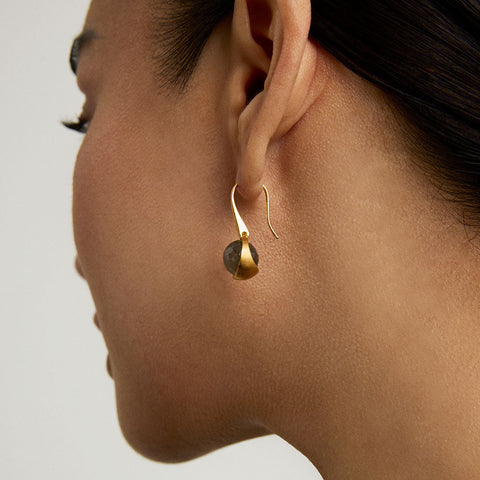 Ipanema Droplet Earrings - Gold / Labradorite