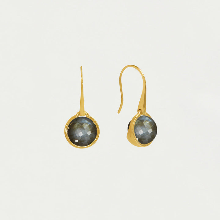Ipanema Droplet Earrings - Gold / Labradorite