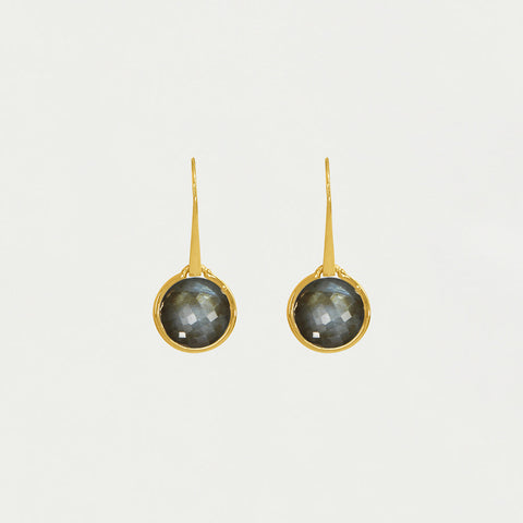 Ipanema Droplet Earrings - Gold / Labradorite