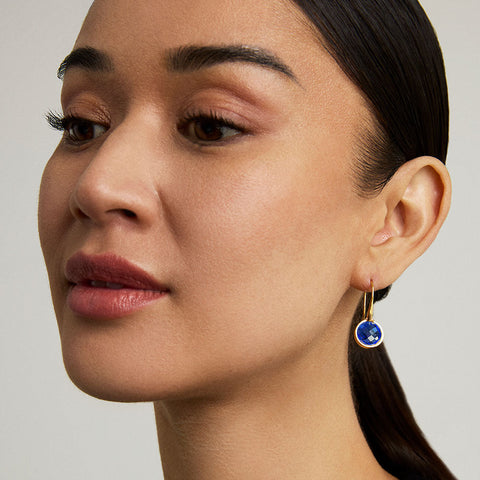 Ipanema Droplet Earrings - Gold / Midnight Blue