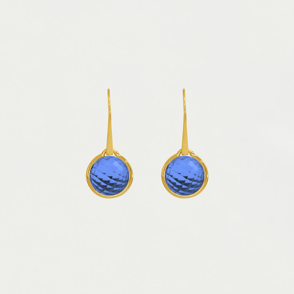 Ipanema Droplet Earrings - Gold / Midnight Blue