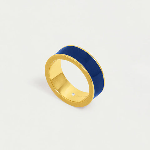 Thick Stacking Ring - Classic Blue