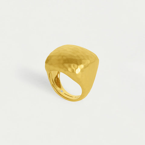 Nomad Square Statement Ring - Gold