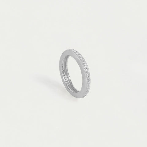 Colette Pavé Stacking Ring - Silver