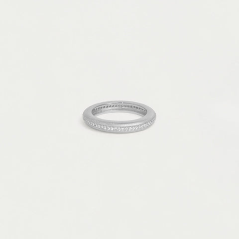 Colette Pavé Stacking Ring - Silver