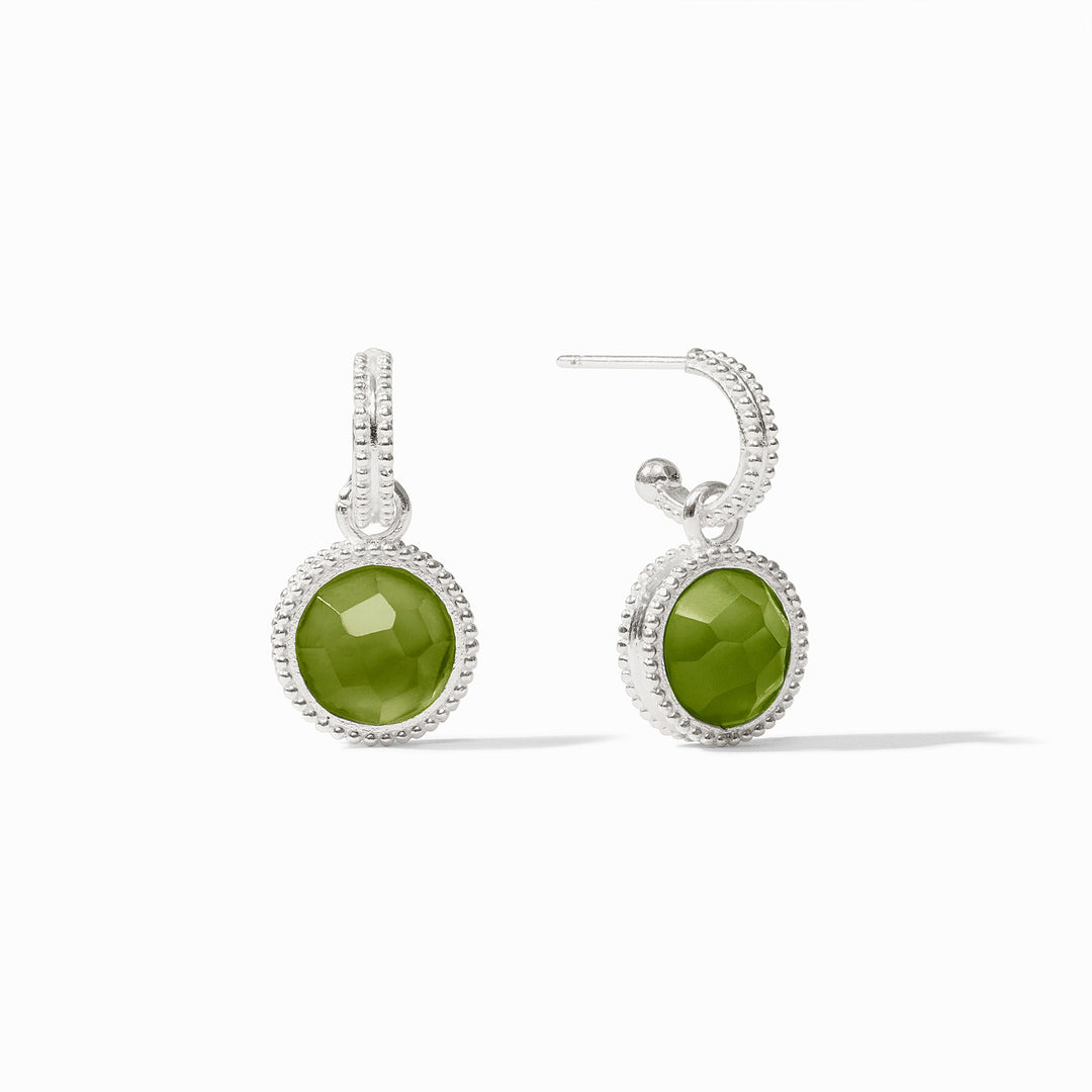 Fleur-de-Lis Hoop &amp; Charm Earring