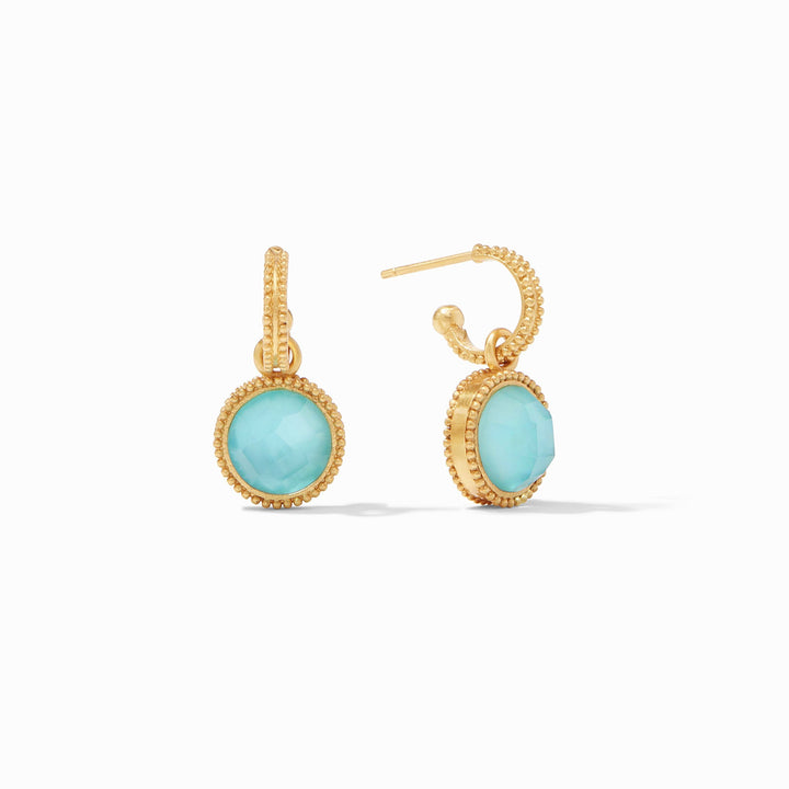 Fleur-de-Lis Hoop &amp; Charm Earring