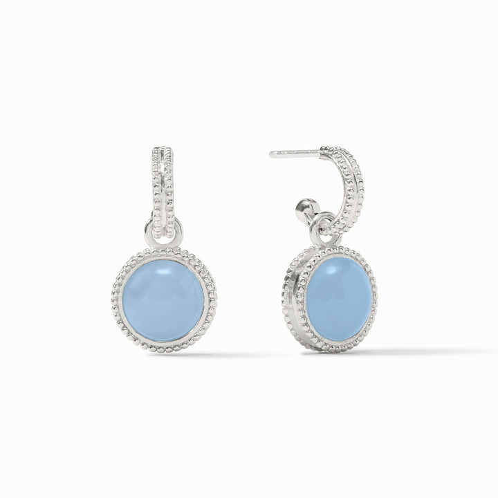 Fleur-de-Lis Hoop & Charm Earring