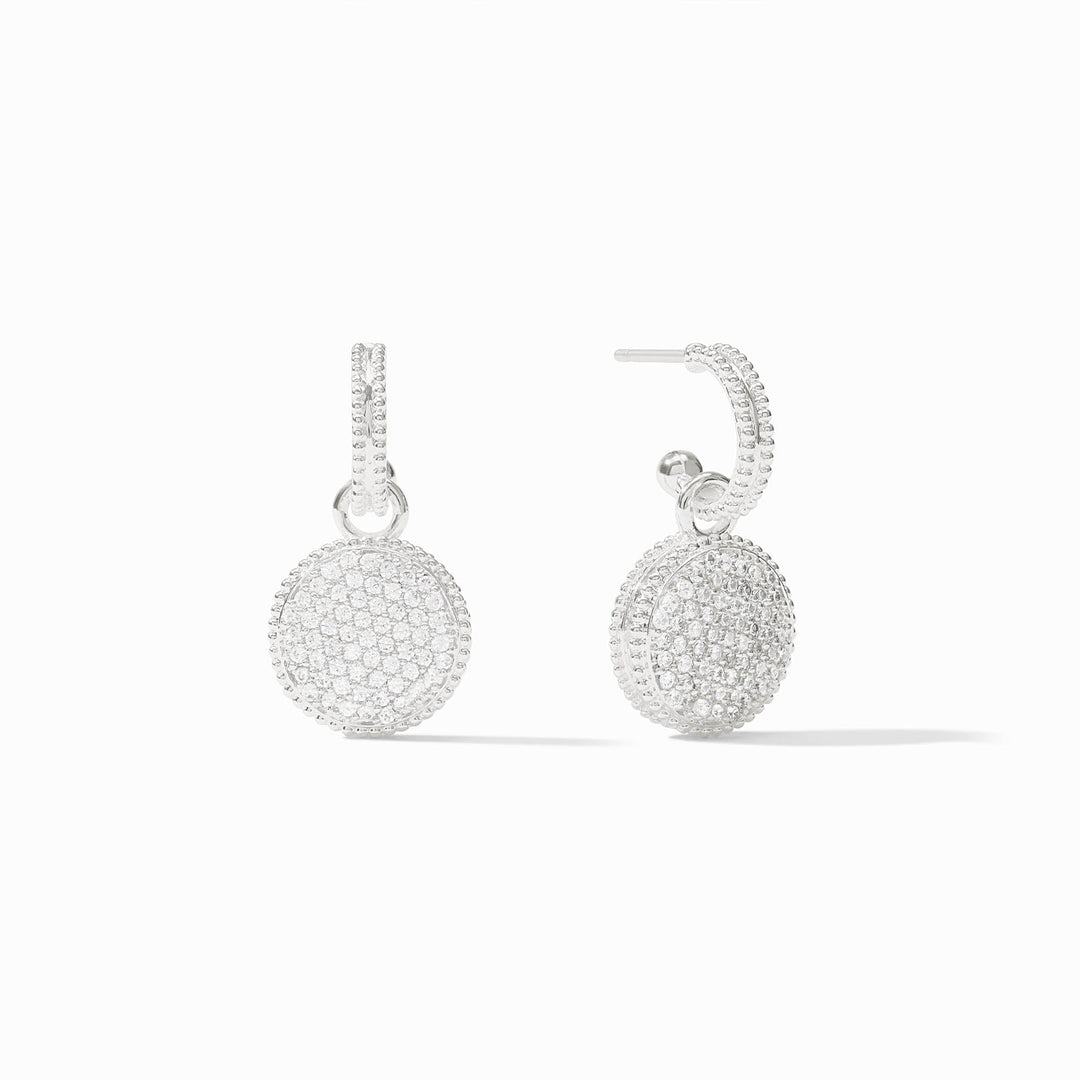 Fleur-de-Lis Hoop & Charm Earring
