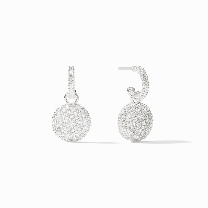 Fleur-de-Lis Hoop & Charm Earring