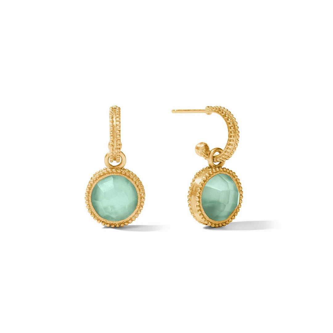 Fleur-de-Lis Hoop &amp; Charm Earring