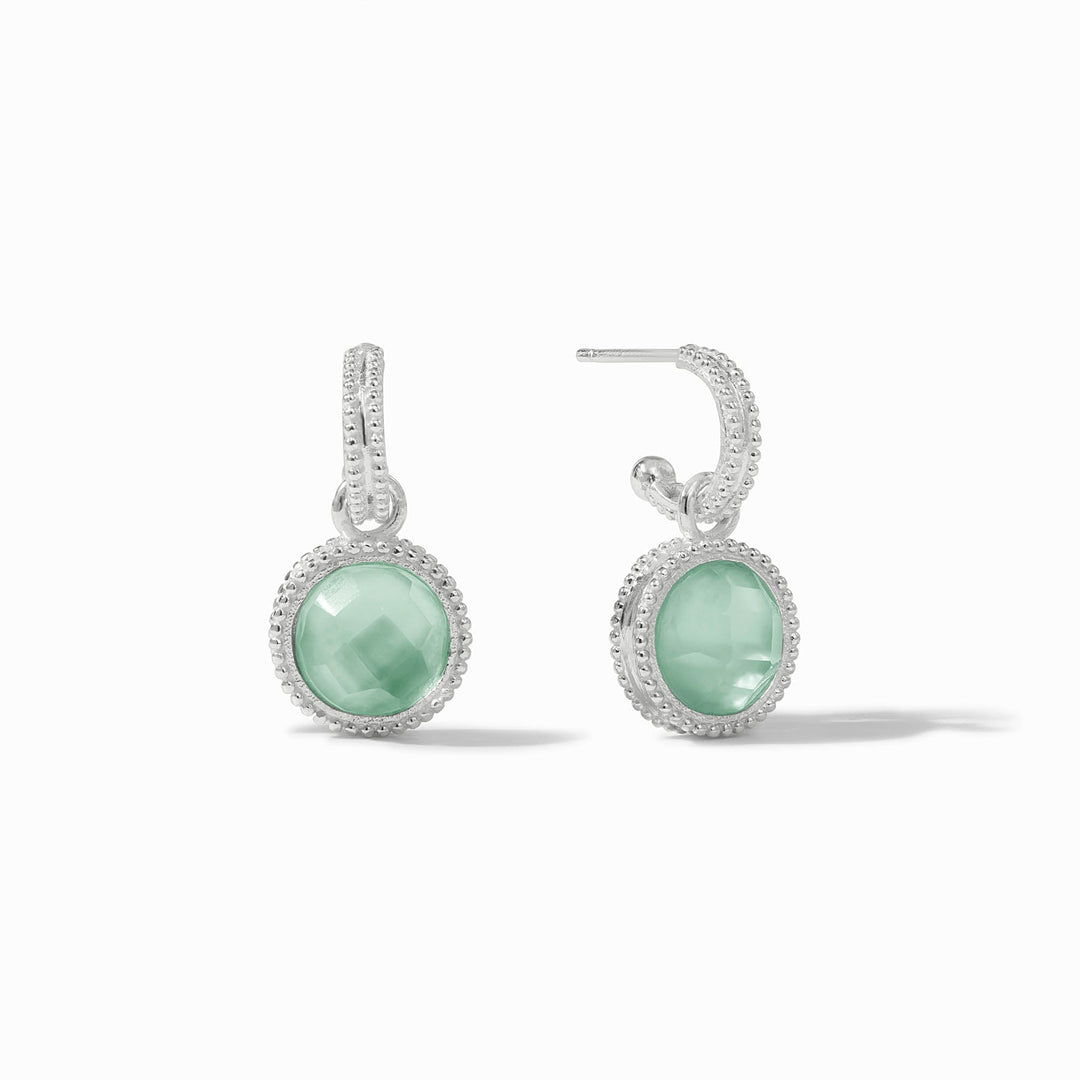 Fleur-de-Lis Hoop & Charm Earring