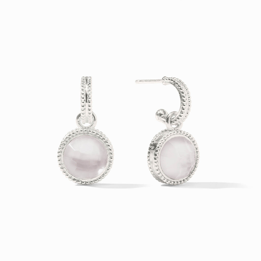 Fleur-de-Lis Hoop & Charm Earring