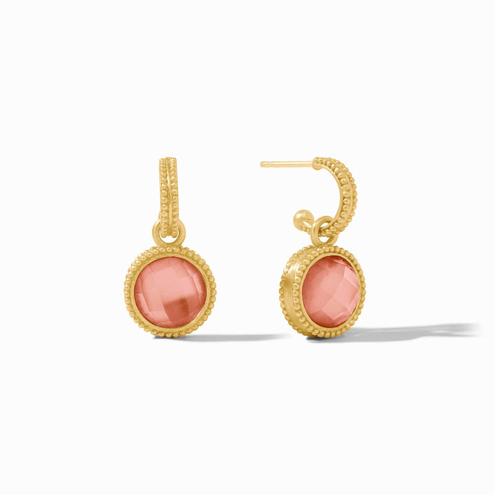 Fleur-de-Lis Hoop &amp; Charm Earring