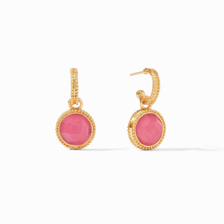 Fleur-de-Lis Hoop &amp; Charm Earring