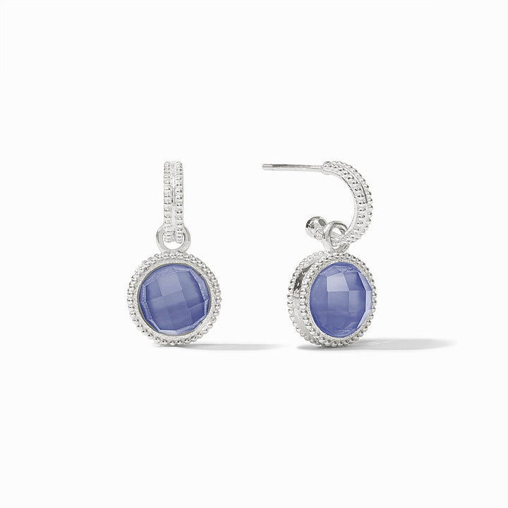 Fleur-de-Lis Hoop &amp; Charm Earring