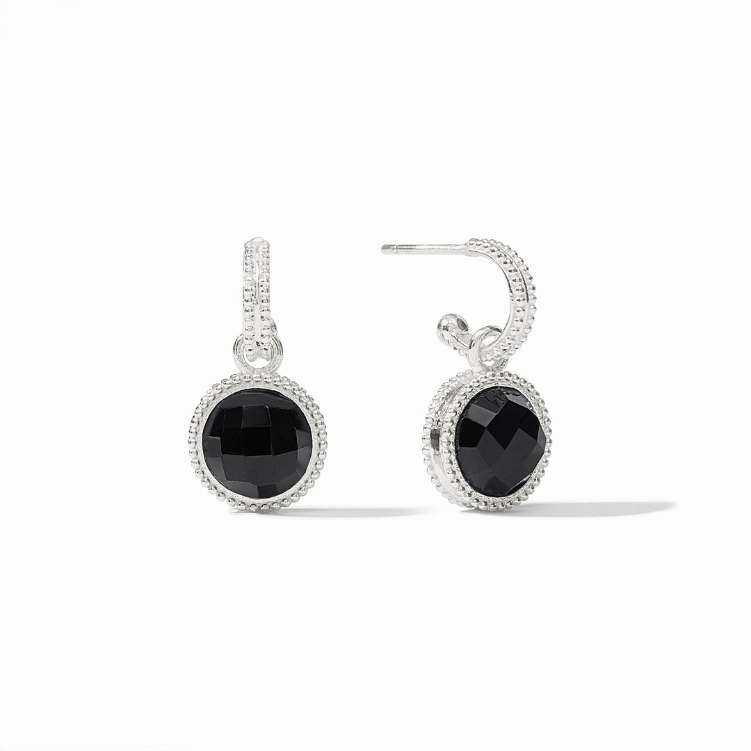 Fleur-de-Lis Hoop &amp; Charm Earring