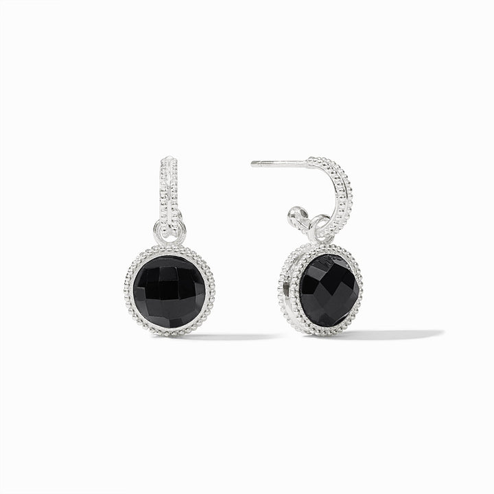Fleur-de-Lis Hoop &amp; Charm Earring