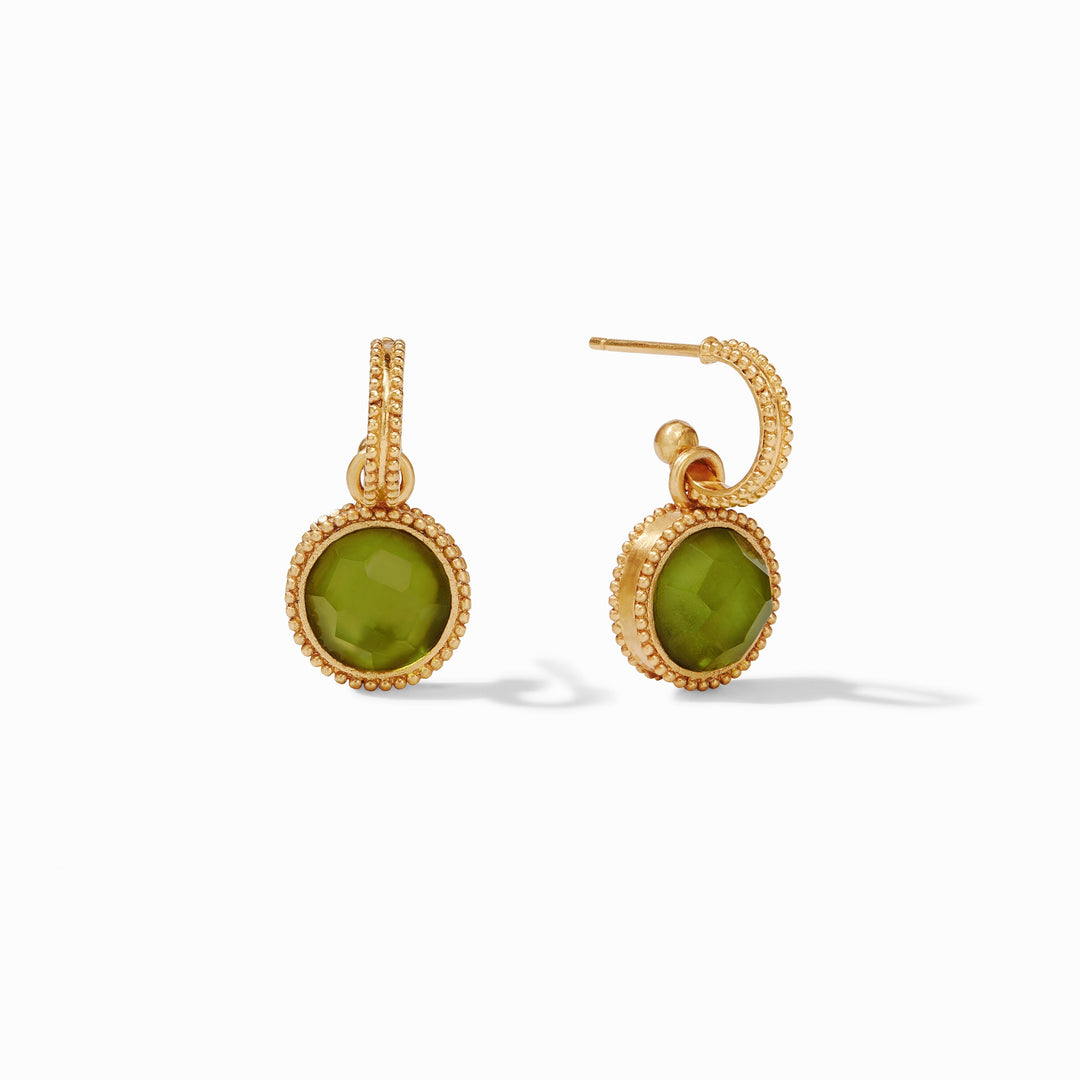 Fleur-de-Lis Hoop &amp; Charm Earring