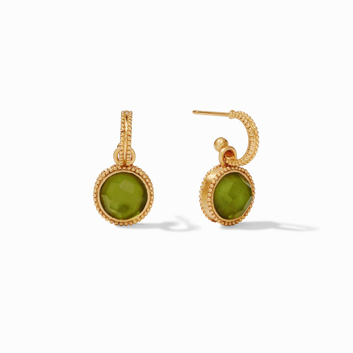 Fleur-de-Lis Hoop &amp; Charm Earring
