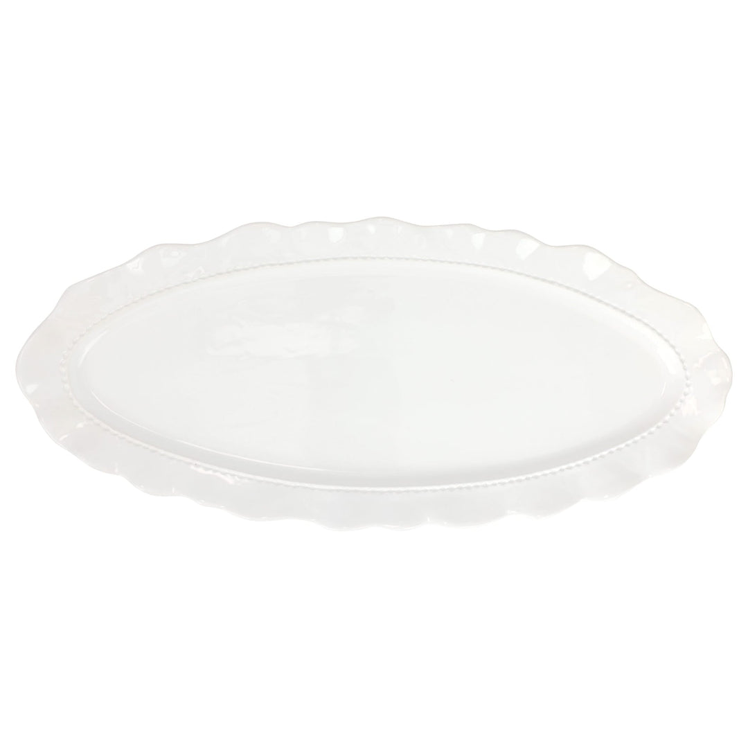 Giorno White Long Narrow Oval Platter