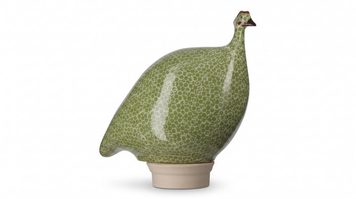 Guinea Fowl, Green Splashes Spotted White / Small