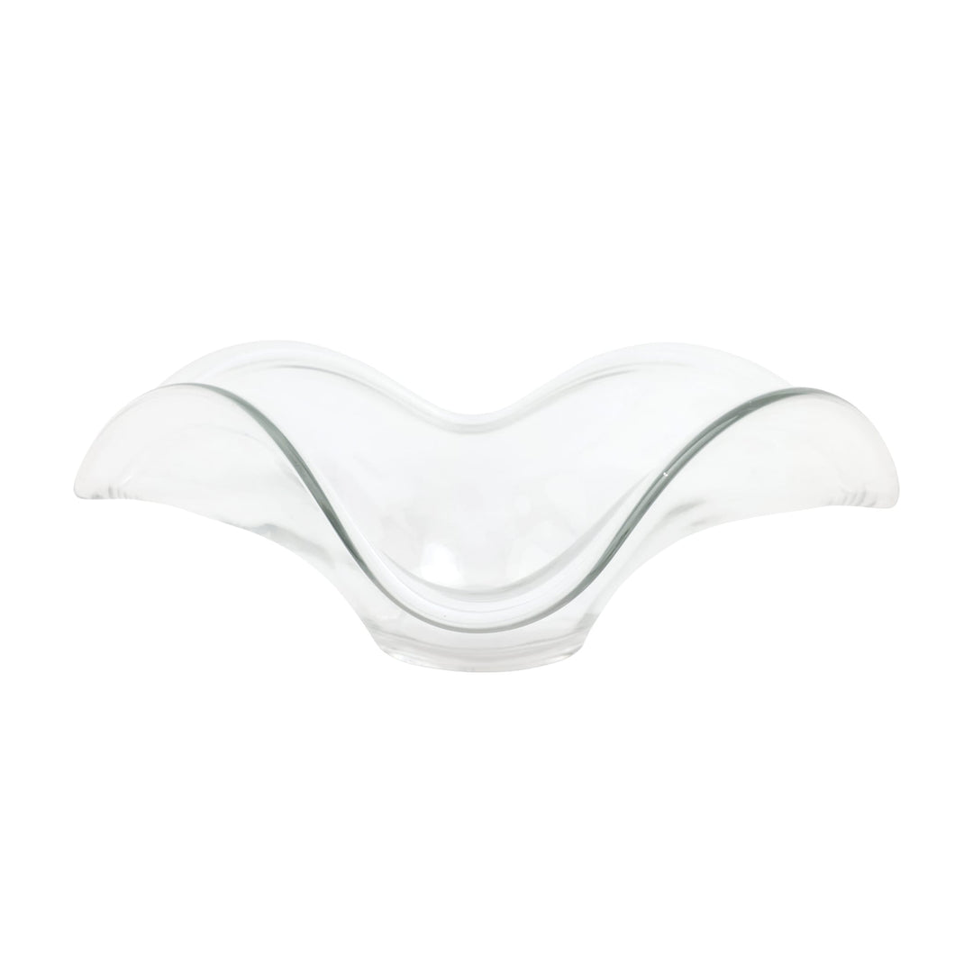 Hibiscus Glass Clear Large Bowl