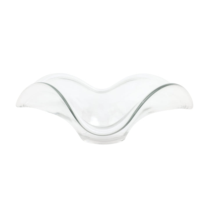 Hibiscus Glass Clear Large Bowl